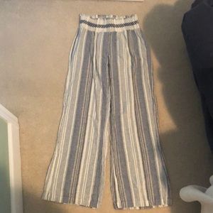 Blue and white flowy pants size medium never worn